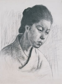 青木繁《婦人像》