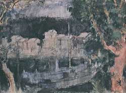 須田国太郎《滞船》