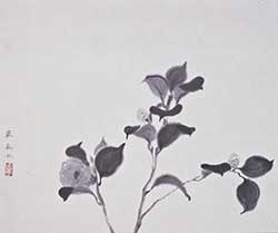 村上華岳「墨椿」