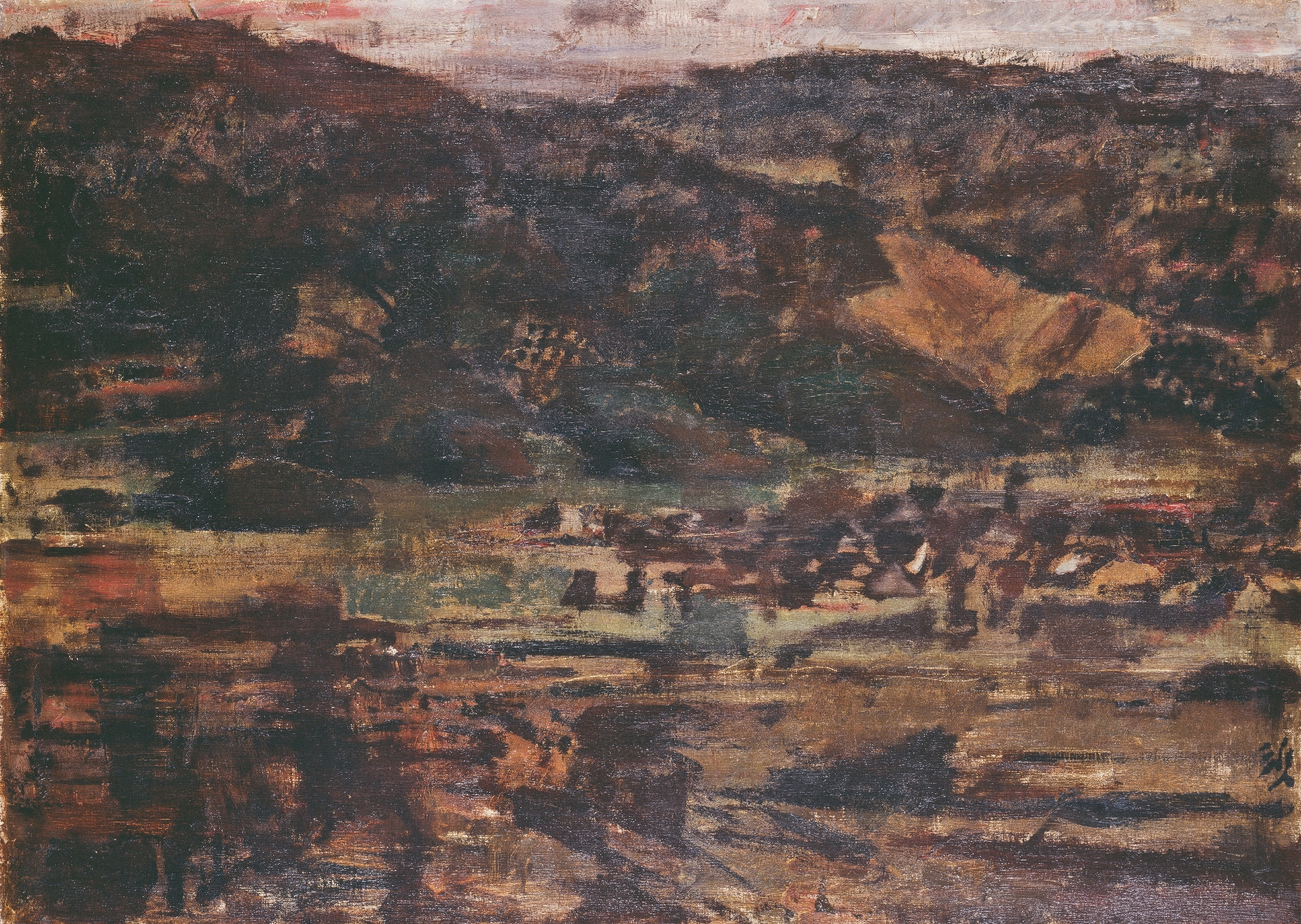 村上華岳「墨椿」